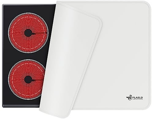 FLASLD Cubiertas superiores de estufa resistentes al calor para estufa eléctrica, cubierta de estufa eléctrica ignífuga e impermeable, protector superior de estufa de vidrio para evitar arañazos,
