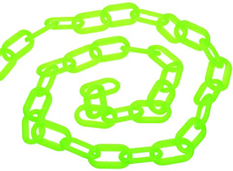 PATIKIL 16ft Plastic Barrier Chain, Safety Barrier Chain Plastic Chain Links Crowd Control Barrier for Fence Gate Garden Construction Driveway Elevator Parking Lot, Green