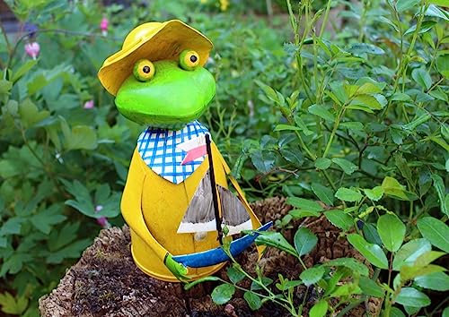 Gwenys Haus Zaunhocker Frosch mit Segelboot