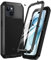 Focusor für iPhone 15 Hülle Metall,Handyhülle für iPhone 15 360 Grad Outdoor Stoßfest Heavy Duty Komplett Panzerhülle,iPhone 15 Schutzhülle Staubdicht Robust Armor Case mit Displayschutz,Schwarz