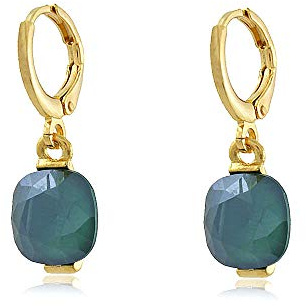 Malu Maiese - Pendientes de aro con cristales de alta calidad, chapados en oro 18k, Pendientes Mujer, Regalo para Mujer
