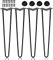 Ansobea Lot de 4 pieds de table en métal noir avec 2 pieds en épingle à cheveux, pour bureau, table et table basse, pieds de table en épingle à cheveux avec protections de sol et vis (45 cm)