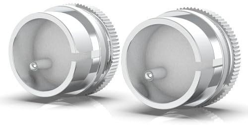 Monosaudio XLR Rauschunterdrückungs Kappen Mit PTFE (Teflon) Isolierung - Rauschstopper Und Staubdichte Schutzkappen für XLR Stecker Und Buchsen (2 Stück, Männlich, Rhodiniert)