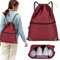 CINY Wasserdichter Turnbeutel mit Kordelzug, Rucksack, Sporttaschen für Damen und Herren mit Reißverschluss, Wasserdichte Kordeltasche Für Sport, Strand, Schwimmen, Wandern, Reisen (Tiefrot)