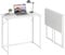 Dripex Folding Desk Foldable Small Computer Desk Writing Table for Small Place Easy Assembly, White