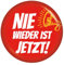 Nie wieder ist Jetzt! 56mm Buttons Anstecker Kiwikatze Frieden