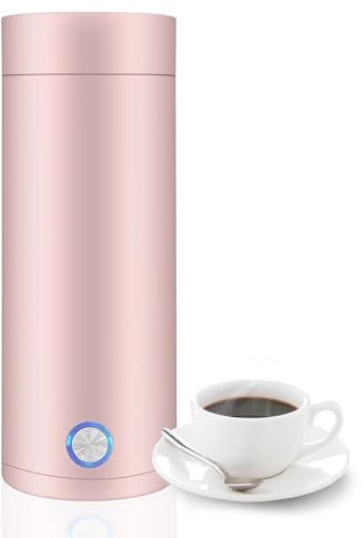 Travel Kettle, Travel Portable Kettle Coffee Tea Food Grade, 3 in 1 Mini Electric Kettle, Automatic Shut off Travel Tea Kettle, Water Heater for Making Tea, Coffee, Baby Milk And Fast Food (Pink)