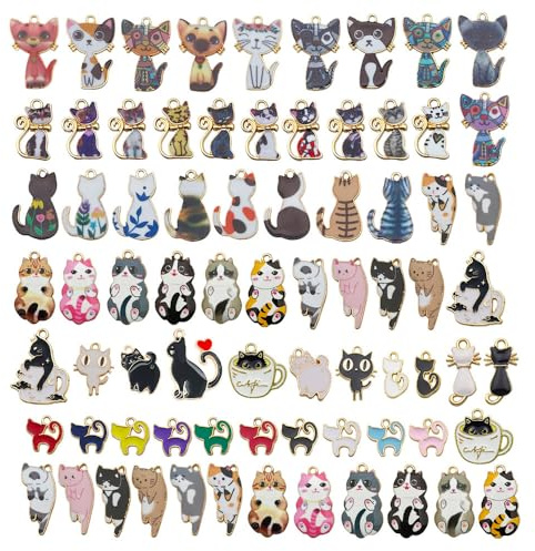 WOCRAFT 120 Stück sortierte Emaille-Armband-Anhänger für Schmuckherstellung, Basteln, DIY, Halskette, Armband, Schlüsselanhänger, Bastelset