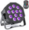 GdjRttk RGBWA UV Akku Bühnenlicht, Wiederaufladbar 12 LED Outdoor Par Licht mit 7 Beleuchtung Modi, 1/3/ 4/6 Timing Akku Strahler Par für Hochzeit Bar DJ Show Disco Halloween Weihnachten