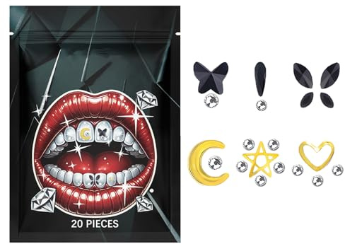 Es handelt sich um Zahnsteine, Zahnschmuck, modische Zahnsteine für Mädchen, Mode-Edelstein-Set für Zähne, Schmuck-Set mit langanhaltendem Glanz und einfach anzuwenden