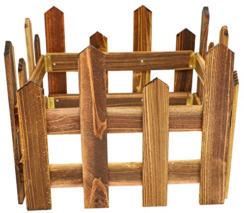 CAXUSD Recinzione Del Giardino Bordure Di Piante Aiuole Arredamento Fuori Porta Recinto Del Giardino Anteriore Bordatura Staccionata Caffè Decor Recinzione Durevole Di Legno Coffee