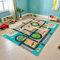 QUNKAKU Spielteppich Straße, Autoteppich für Spielzeugautos, Kurzflorig und Waschbar, Kinderteppich Straßenteppich Ideal für Das Kinderzimmer von Jungen und Mädchen(80×150cm)