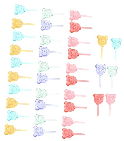 FOYTOKI 30pcs Miniature Candy Lollipops for Dollhouse Detailed Craftsmanship Lifelike Miniature Food for Boys and Girls Play