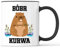 Tasse mit Spruch Bobr Kurwa Becher Bóbr Bober Meme lustig Kurva - lustiges Geschenk - Kaffeebecher als Geschenkidee - Kaffeetasse 330ml - Weiss-Schwarz