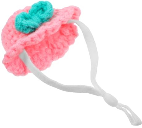 BELLIFFY Mini-strickmütze Für Hamster Kleine Haustiermütze Meerschweinchenmütze Süße Ratten-verkleidungsmütze Mit Verstellbarem Riemen Leicht Und Weich Für Kleintierfotos