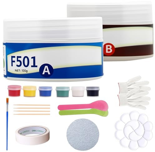Bathtub Repair Kit 200g, Enamel Tub Tile Shower Tray Sink Repair Kit, Bathtub Crack Refinishing Kit to Repair Chips, Cracks, Holes, Scratches, Dents - Porcelain Stone Repair Kit Color Match