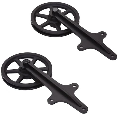 Porte de Grange, Kit de 2 roulettes de suspension noires for porte de grange coulissante en bois avec accessoires (sans rail/sans portes)