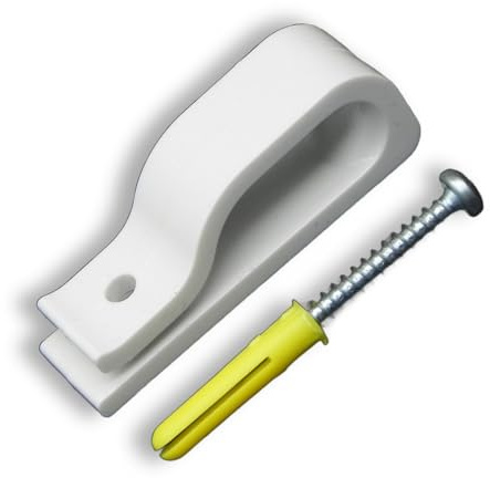 Planet Value 4 Pack Blind Cord Safety Cleat | Heavy Duty White Plastic Cord Safety Wrap | Including Screw and Wall Plug | Universal Replacement Cleat Hook for Roller, Roman and venetian Blinds