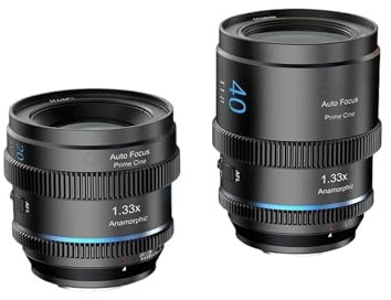 Camera Lens, Objectif anamorphique AF 20 mm/40 mm T1.8 1,33x S35, Compatible avec Sony E, Compatible avec Nikon Z,for Taking Photos(for L Mount,20mm T1.8 Neutral)