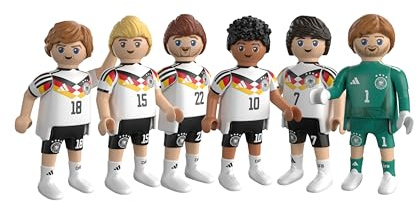 PLAYMOBIL | DFB | WM Sammel Set 2 | Fußball-WM mit Kai Havertz, Jamal Musiala, David Raum, Maximilian Mittelstädt, Nico Schlotterbeck & Torwart | 210450