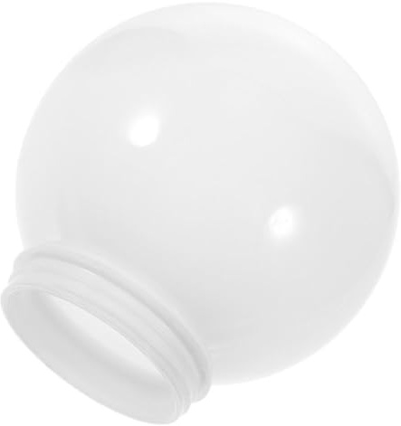 Acryl Ersatz Lampenschirm Kugel 25cm, 12cm Gewinde, Weiß | Runder Lampenschirm für Garten und Terrasse, Dekorative Lichtstreuung, Bruchfest, Verschleißfest