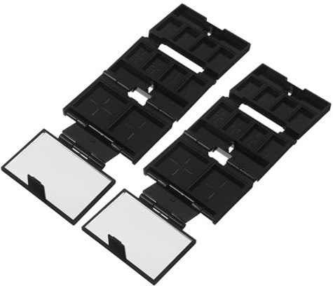 Hoement Palette di Trucco Pieghevole 2 Pezzi in Abs Nero con 3 Strati per Fard e Illuminante, Organizer Protettivo e Compatto per Viaggi e Uso Quotidiano