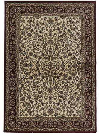Ayyildiz Exklusiver Orientteppich: Klassisches Design mit orientalischem Medaillon-Muster | Kurzflorig und Rechteckig für Ihr Wohnzimmer, Größe:160 x 230 cm, Farbe:Cream