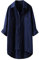 KUKICAT Chemise en Coton Lin Femme Oversize Shirt Manche Longue Casual Ample Blouse Grande Taille Automne avec 2 Poches Bleu XL