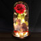 Aolun Oeuvre de Rose Photo personnalisée, Rose dans l'art de la fleur éternelle du dôme de verre avec légende, cadeau pour la Saint-Valentin des mères