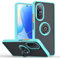 XINYEXIN Hülle für Huawei nova 9 SE/Honor 50 SE, Anti-Scratch Stoßfest Handyhülle mit Ringständer, Durchscheinend PC Back + Soft TPU Bumper Case Cover - Himmelblau