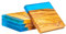 Erreke Lot de 4 Dessous de Verre Original en Bois d'olivier Naturel et Résine Époxy, sous Verre Bois, Ensemble de sous Verre Style Méditerranée 10x10x1.2 cm Couleur Bleu