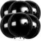 VIKY® 6 Stück Folienballon Geburtstag, 22 Zoll 4D Luftballons Geburtstag Helium Ballon Schwarz, Kindergeburtstag Deko Luftballon, Party Deko Ballons für Geburtstag, Graduation, Einschulung, Rente Deko