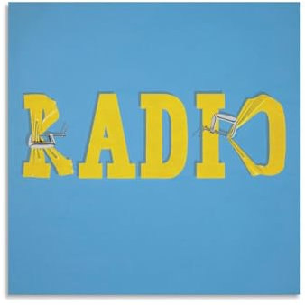 American Popist Artist Ed Ruscha, Hurting The Word Radio #2, abstraktes Poster, Gemälde auf Leinwand, Wandkunst, Poster, Rollbild, Druck, Wanddekoration, Heimposter, 50 x 50 cm