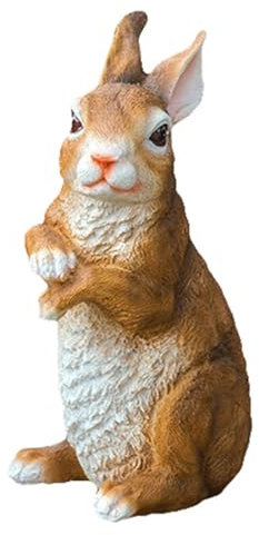 MFAOSHI Outdoor Hase Statue für Garten, Kaninchen Skulptur für Indoor Tisch Terrasse Rasen Hof Dekor, Gedenkgeschenke Sammlerstücke Tier Figur,33 * 18 * 13cm