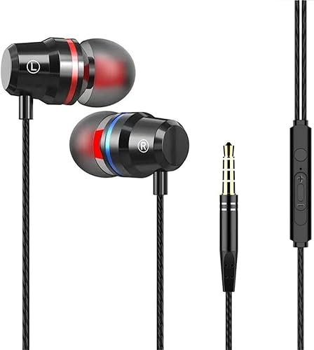 Wired Earbuds,【Ultra Clear Calls & no Noise】 Headphones Earbuds Wired 3.5mm Jack, in-Ear Earphones with Mic, Compatible with i-Phone/i-Pad/Android/Laptop/PC
