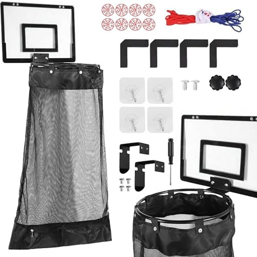 Basketball-Wäschekorb, an der Tür hängender Basketballkorb, Wäschekorb für Jungenzimmer, Schlafzimmer, Badezimmer, Aufbewahrung (Stil 1)