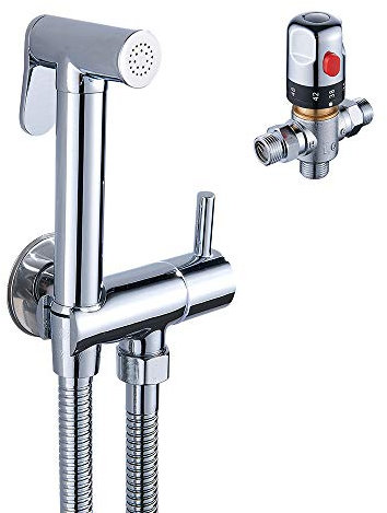seebesteu Toilettenhandbrause Bidet Handbrause Edelstahl Bidet-Armatur Waschbeckenbrause mit Schlauchbrause