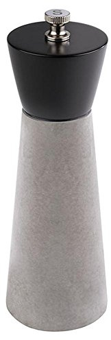 APS 40539 Salzmühle ELEMENT, Ø 6 cm, Höhe 18 cm,Mahlwerk aus Edelstahl, Buchenholz/Beton