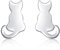 Orecchini a perno in argento Sterling a forma di gatto, ipoallergenici, da donna, Argento sterling