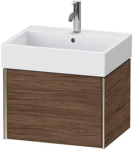 Duravit XViu 4234 Waschtischunterbau wandhängend, 1 Auszug, für Waschtisch Vero Air 235060, 584x454 mm, Farbe (Front/Korpus): Champagner matt/nussbaum dunkel - XV42340B121