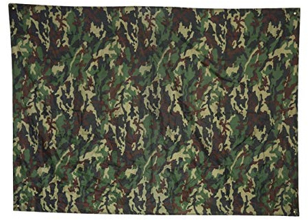 Jacksking Zeltplane, Camouflage Outdoor Tragbare leichte Regenschutzmatte Regenschutzmatte(2 * 1,43 m)