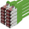 freiwerk Cable de red Cat.6 7,5m verde - 10 x Cable Ethernet Lankabel Cat6 Lan Cable de red Sftp Pimf Patch Cable 1000 Mbit s compatible con Cat5 Cat5e Cat6a Cat7 Cat8