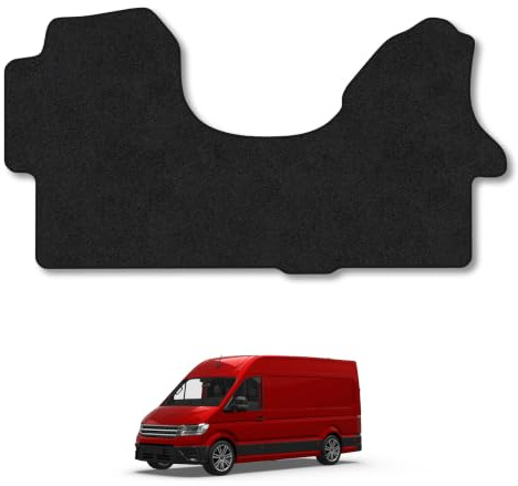 Fits VW Crafter (2006-2017) Carpet Car Mats | Black Edge Trim Tailored Fit Floor Mats Full Coverage Protection Accessories Easy Clean Anti Slip Made in the UK