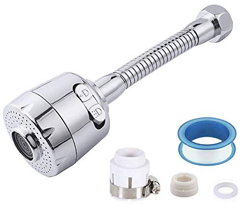 HUSZZM Rubinetto Flessibile Lavello Cucina Prolunga Rubinetto Aeratore 360 Gradi Girevole Spruzzatore Rubinetto per Cucina Bagno Schiumatore Universale Dispositivo di Estensione Ugello Filtro