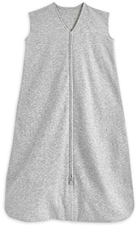Halo Baby Schlafsack | 0,5 Tog Sleepsack | 100% Baumwolle, Heather Grey für Neugeborene | Einfacher Zip -Zugriff von Windelwechsel | Lullaby Trust Partners | Unisex, Jungen & Mädchen, 6-18 Monate
