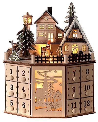 Dorf Adventskalender, 25 cm
