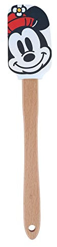 Klassischer Minnie Mouse Silikon Spatel mit Holzgriff, Neuheit Favorite Charakter Themed Küchenutensilien, Sammlerstück Disney Geschenke für Männer und Frauen, 30,5 cm
