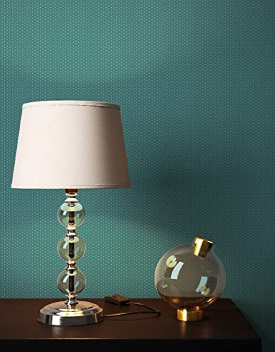 NEWROOM Tapete Türkis Vliestapete Punkte - Punktetapete Landhaus Weiß Blau Pünktchen Polkadot Romantisch inkl. Tapezier-Ratgeber
