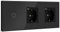BSEED Touch Lichtschalter mit USB Steckdose Anschluss (Max. 2.1A) Typ C Port 1 Fach 1 Weg Wandschalter mit doppelten Steckdosen Unterputz Touchscreen-Schalter mit Glasrahmen 228mm Schwarz