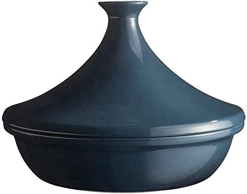 Casserole Dishes with Lids Cooking Tagine Medium Pot with Lid for Different Cooking Styles and Temperature Settings (Blue)